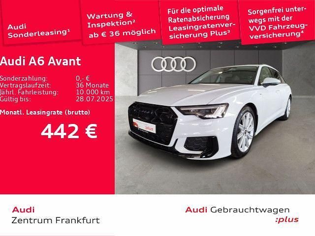 Gletscherweiß metallic Gebraucht 2024 Audi A6 S-Line Kombi | 53.720 € - Bild 1/2