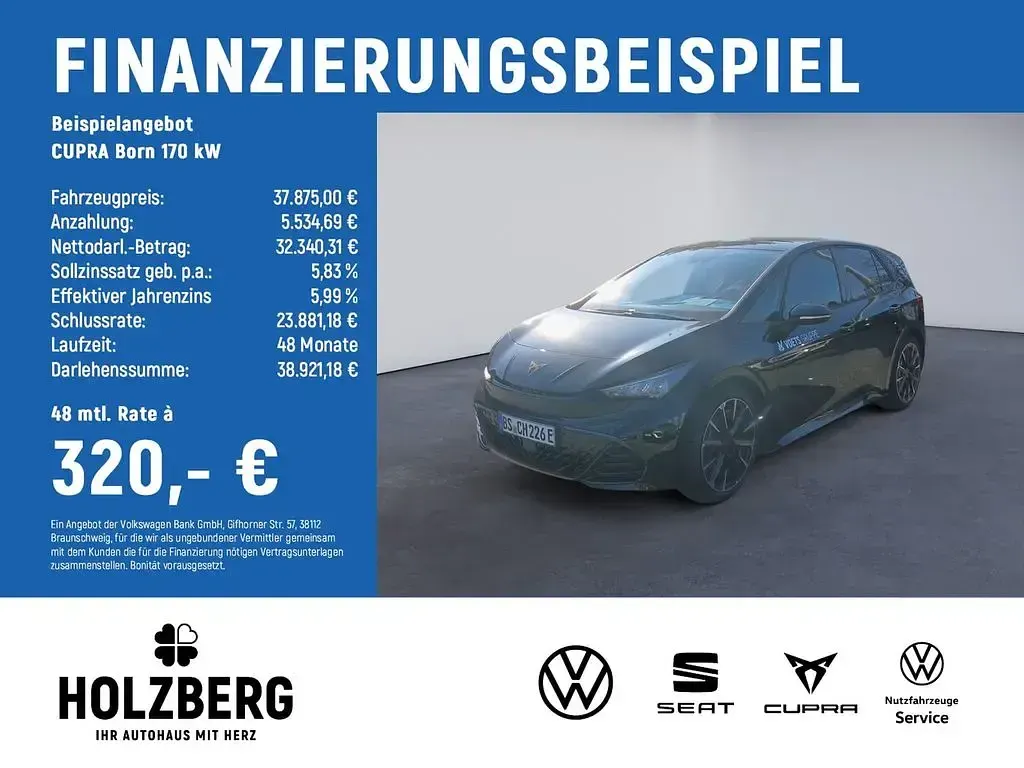 Brugt Cupra Born 169 kW (231 HK) 2025 Sort Hatchback