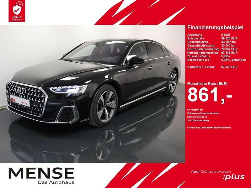 Mythosschwarz Gebraucht 2024 Audi A8 Ambiente Limousine | 67.345 € (Fairer Preis) - Bild 1/4