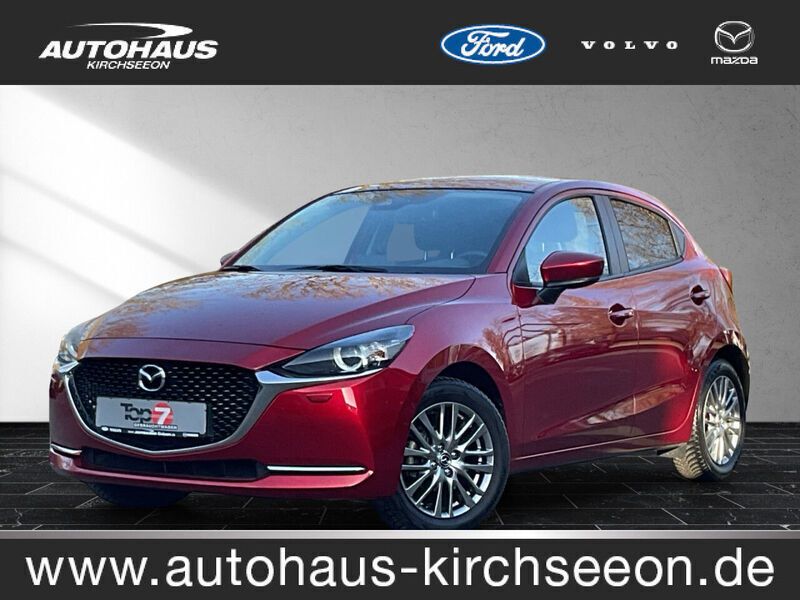 Soul red crystal perleffekt (rot) Gebraucht 2022 Mazda 2 Sports-Line Limousine | 16.950 € (Fairer Preis) - Bild 1/3