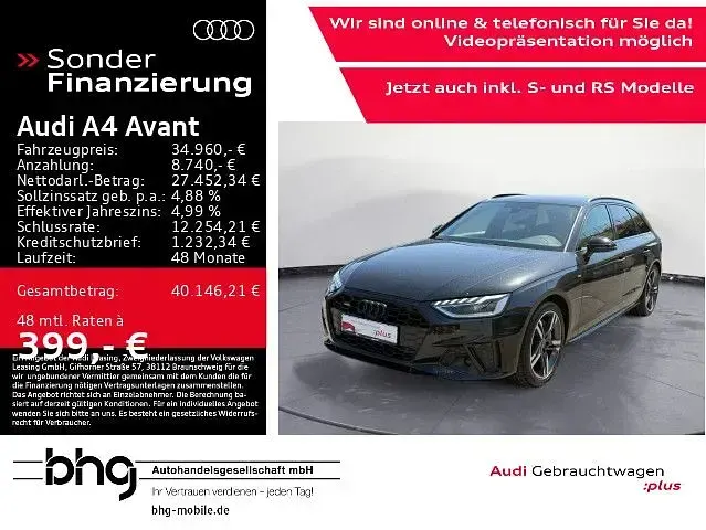 Gebraucht Audi A4 S-Line 204 PS (150 kW) 2024 Schwarz Kombi