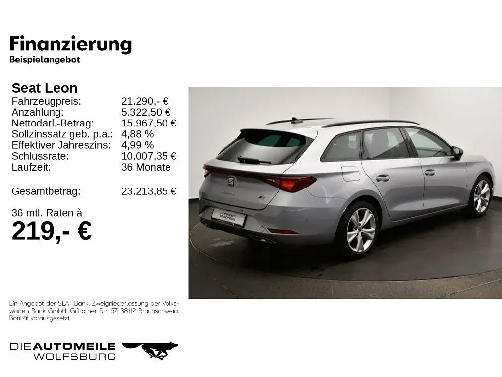 Gebraucht Seat Leon ST FR 150 PS (110 kW) 2022 "urban" silber Kombi