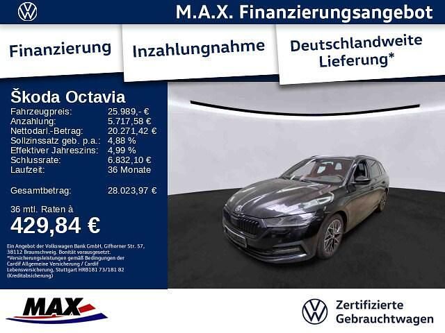 Schwarz (metallic) Gebraucht 2022 Skoda Octavia Style Kombi | 25.989 € (Fairer Preis) - Bild 1/3