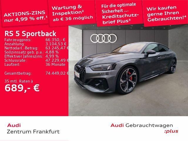 Daytonagrau perleffekt Gebraucht 2022 Audi RS5 Sportback Ambiente Limousine | 66.350 € (Fairer Preis) - Bild 1/3