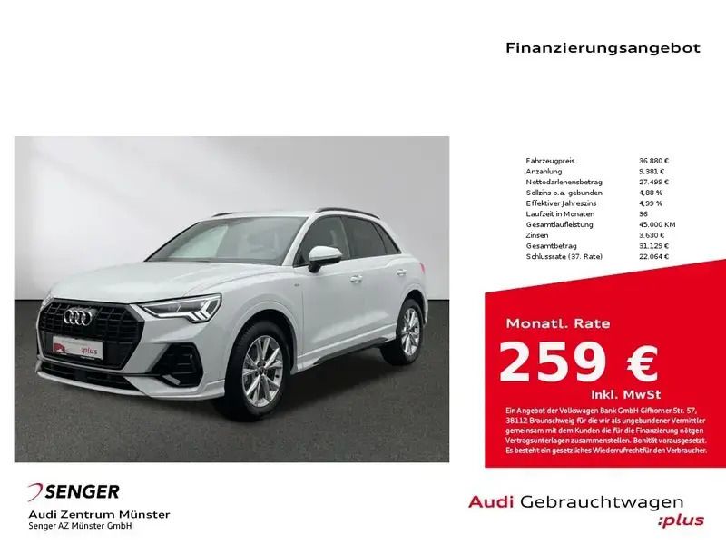 Weiß Gebraucht 2022 Audi Q3 S-Line SUV | 34.880 € (Guter Preis) - Bild 1/1