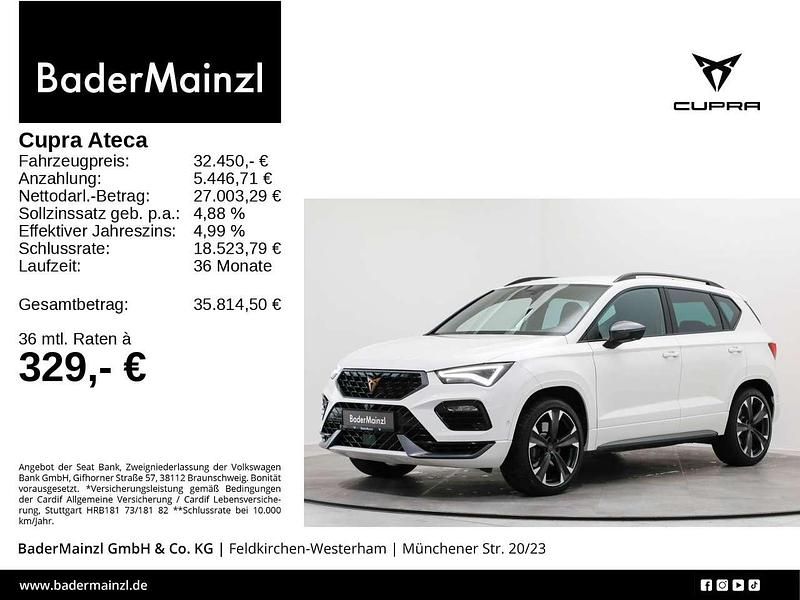 Bila weiß Gebraucht 2023 Cupra Ateca VZ SUV | 32.450 € (Superpreis) - Bild 1/3