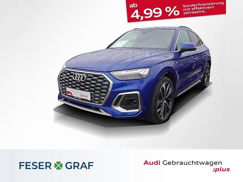 Ultrablau metallic Gebraucht 2024 Audi Q5 Sportback S-Line SUV | 53.980 € (Guter Preis) - Bild 1/4