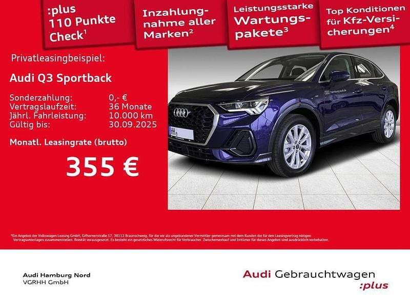 Navarrablau metallic Gebraucht 2025 Audi Q3 Sportback Basis SUV | 47.980 € - Bild 1/3