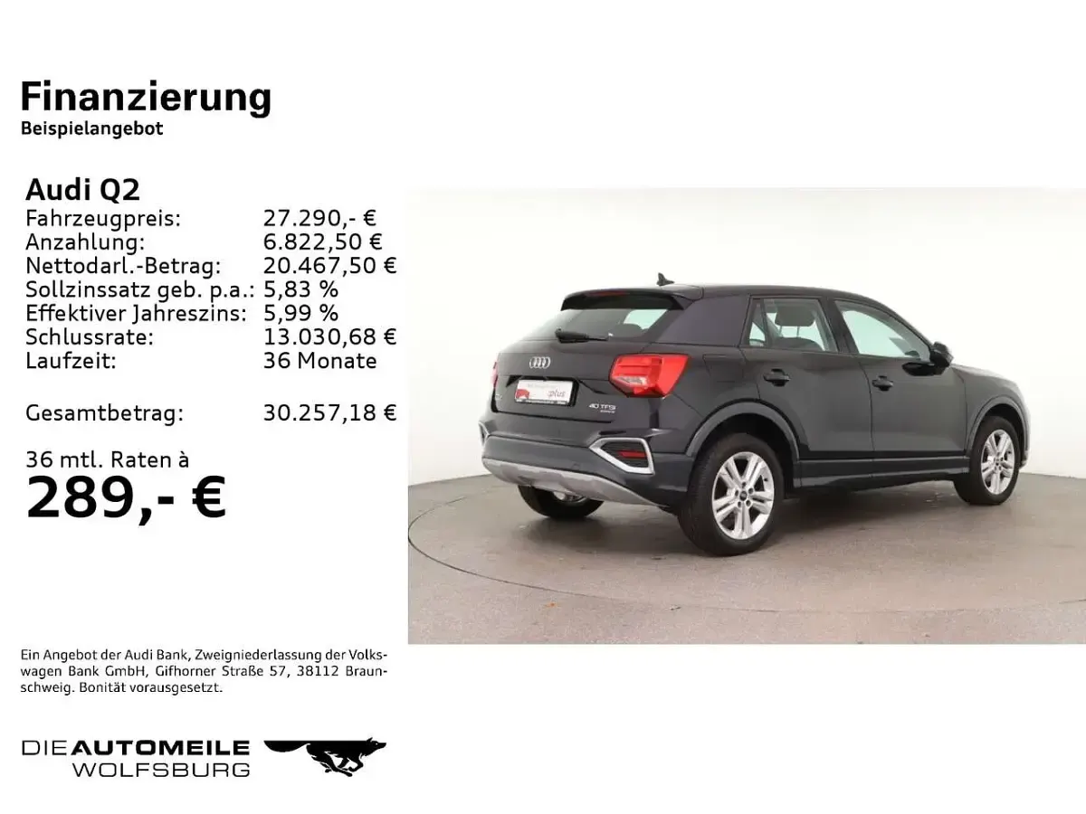 Gebraucht Audi Q2 Advanced 190 PS (139 kW) 2023 Mythosschwarz metallic SUV