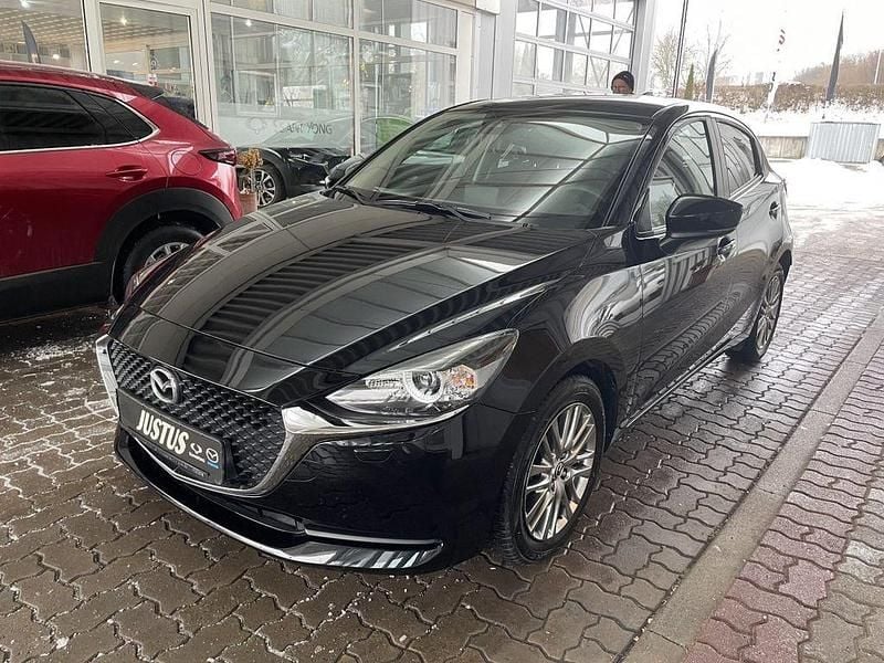 Onyxschwarz metallic (metallic) Gebraucht 2021 Mazda 2 Kizoku Kleinwagen | 13.480 € (Guter Preis) - Bild 1/4