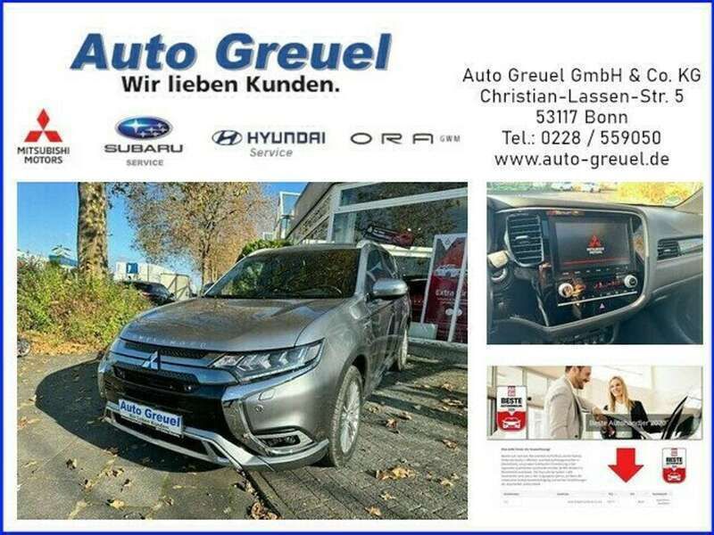 Platinumgrau (metallic) Gebraucht 2020 Mitsubishi Outlander P-HEV Top SUV | 26.980 € (Teuer) - Bild 1/3