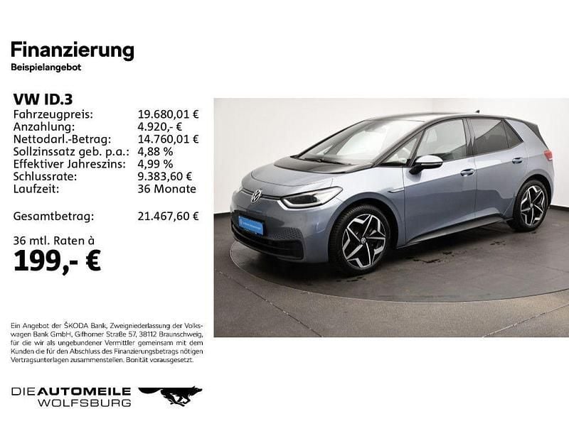 Gebraucht VW ID.3 Pro Performance 150 kW (204 PS) 2020 Stonewashed blue metallic Kleinwagen