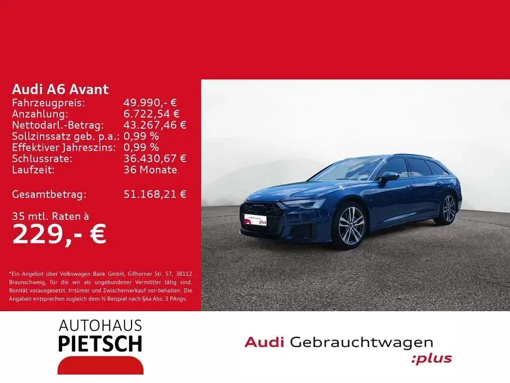 Gebraucht Audi A6 S-Line 286 PS (210 kW) 2024 Blau Kombi