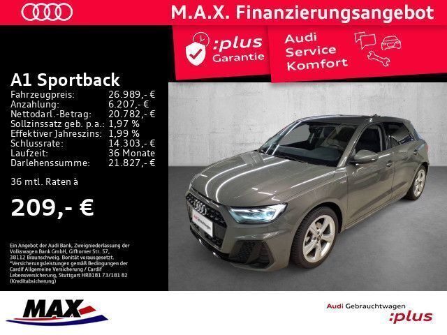 Chronosgrau metallic Gebraucht 2024 Audi A1 Sportback S-Line Kleinwagen | 26.989 € (Guter Preis) - Bild 1/3
