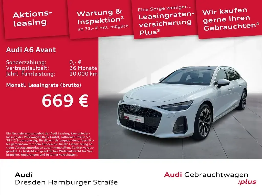 Gebraucht Audi A6 Ambiente 204 PS (150 kW) 2025 Gletscherweiß metallic Kombi