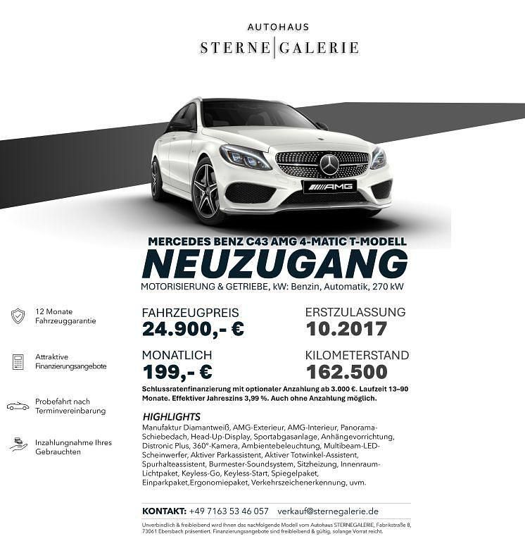 Gebraucht Mercedes C43 AMG AMG 367 PS (269 kW) 2017 Weiß Limousine