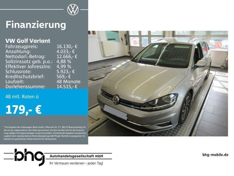 Silber Gebraucht 2019 VW Golf VII Comfortline Kombi | 16.130 € (Fairer Preis) - Bild 1/2