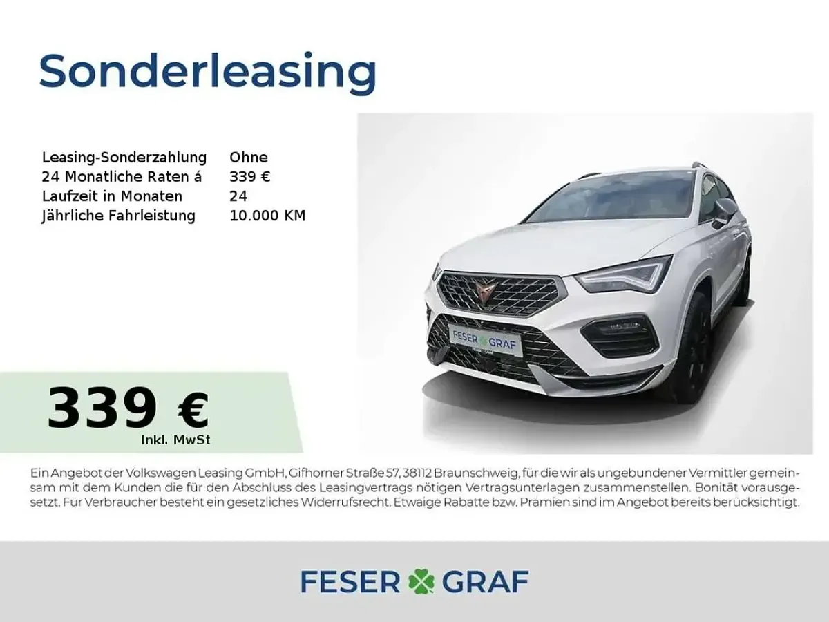 Ny Cupra Ateca 190 HK (139 kW) 2026 Hvid SUV