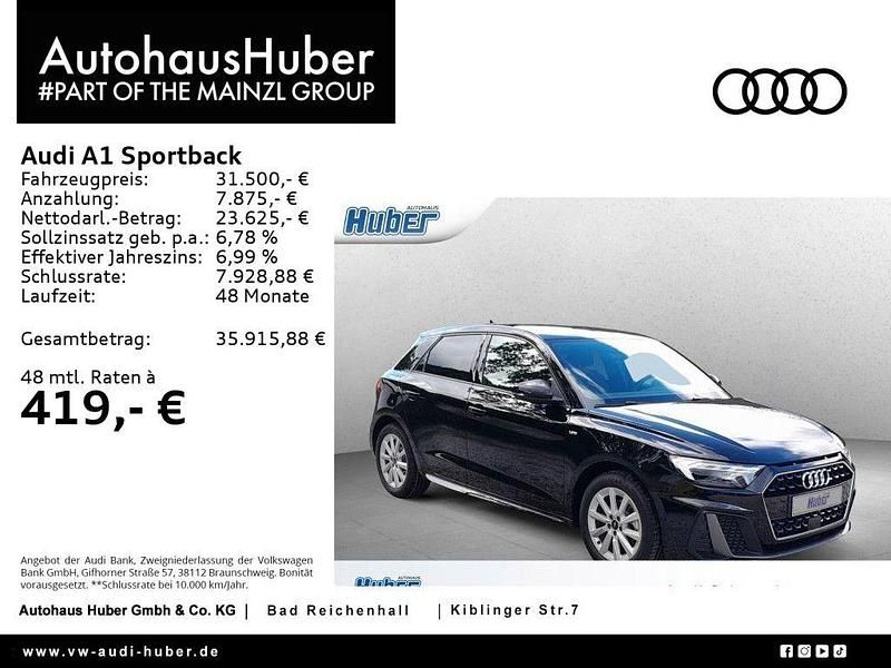 Cortinaweiß Gebraucht 2024 Audi A1 Sportback S-Line Kleinwagen | 31.500 € (Fairer Preis) - Bild 1/4