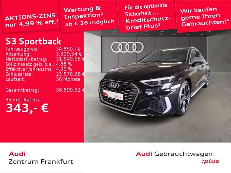 Gebraucht Audi S3 Ambiente 310 PS (228 kW) 2021 Mythosschwarz metallic Limousine