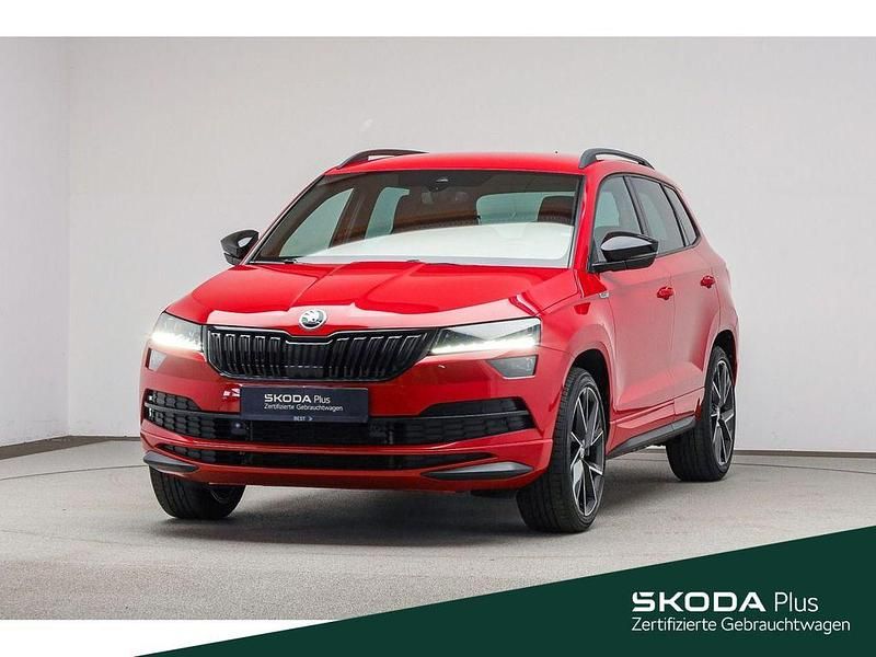 Velvetrot premium metallic Gebraucht 2020 Skoda Karoq SportLine SUV | 26.499 € (Guter Preis) - Bild 1/4