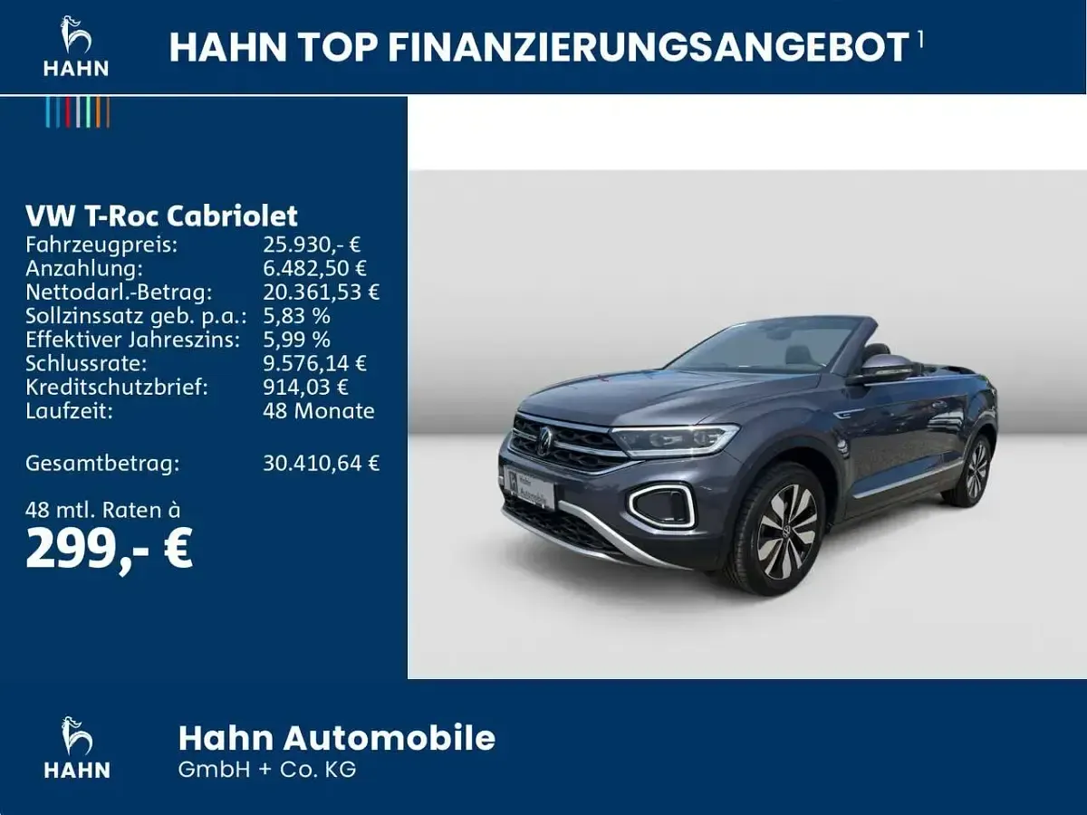 Gebraucht VW T-Roc Move 150 PS (110 kW) 2023 Rauchgrau metallic SUV