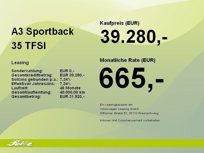 Grau Gebraucht 2024 Audi A3 Sportback Advanced Plus Limousine | 39.280 € (Teuer) - Bild 1/1