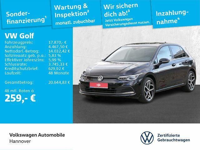 Schwarz Gebraucht 2020 VW Golf VIII Style Limousine | 17.870 € (Etwas zu teuer) - Bild 1/4