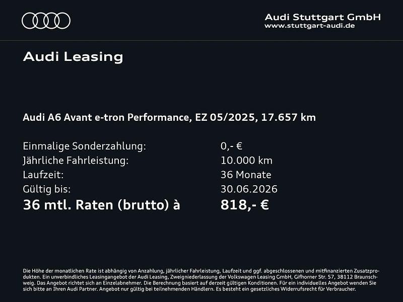 Gebraucht Audi A6 e-tron Performance 269 kW (367 PS) 2025 Grau Kombi