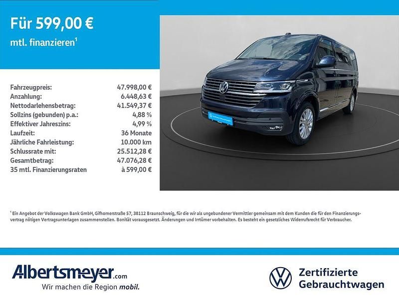 Blau Gebraucht 2022 VW Multivan Generation Six Van | 47.998 € (Superpreis) - Bild 1/4