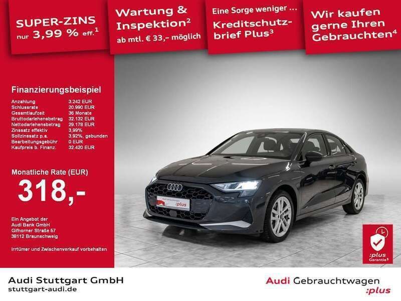 Manhattangrau metallic Gebraucht 2024 Audi A3 Advanced Plus Limousine | 32.920 € (Fairer Preis) - Bild 1/2