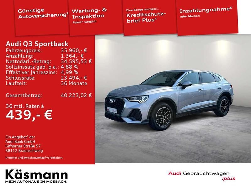 Florettsilber metallic Gebraucht 2022 Audi Q3 SUV | 35.960 € (Fairer Preis) - Bild 1/4