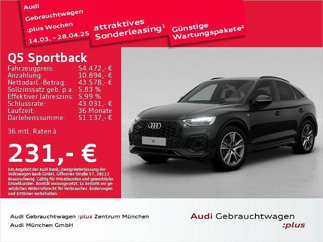 Mythosschwarz metallic Gebraucht 2024 Audi Q5 Sportback Ambiente SUV | 54.472 € (Teuer) - Bild 1/1