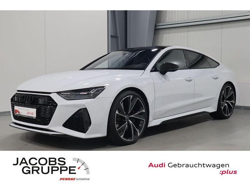 Gletscherweiß metallic Gebraucht 2024 Audi RS7 Sportback Ambiente Kleinwagen | 126.920 € (Superpreis) - Bild 1/4