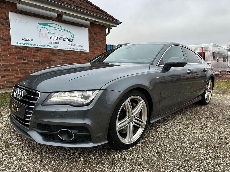 Grau Gebraucht 2013 Audi A7 Sportback S-Line Kleinwagen | 14.500 € (Guter Preis) - Bild 1/4