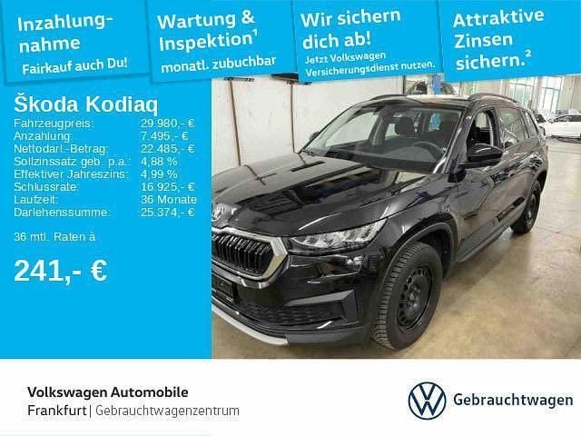 Schwarz Gebraucht 2022 Skoda Kodiaq Ambition SUV | 29.980 € - Bild 1/4