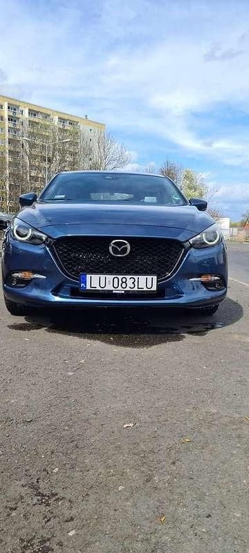 Blau Gebraucht 2018 Mazda 3 Limousine | 10.499 € (Fairer Preis) - Bild 1/4