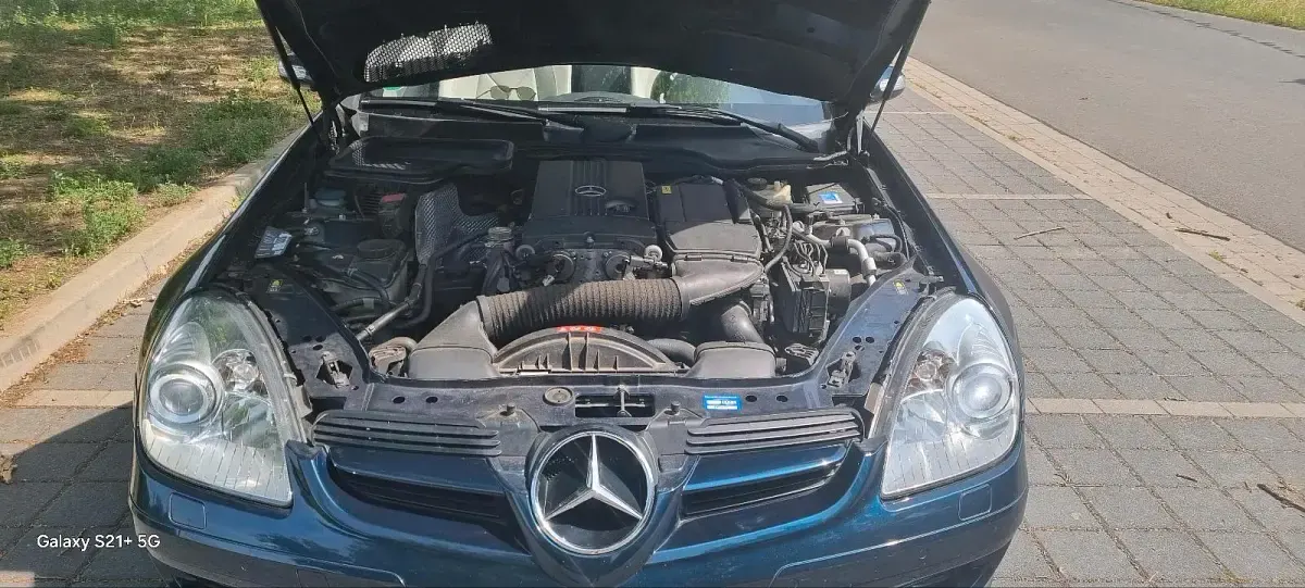 Gebraucht Mercedes SLK200 163 PS (119 kW) 2007 Blau Cabrio