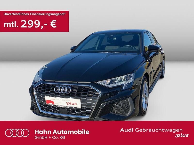 Mythosschwarz metallic Gebraucht 2022 Audi A3 S-Line Limousine | 24.990 € (Fairer Preis) - Bild 1/3