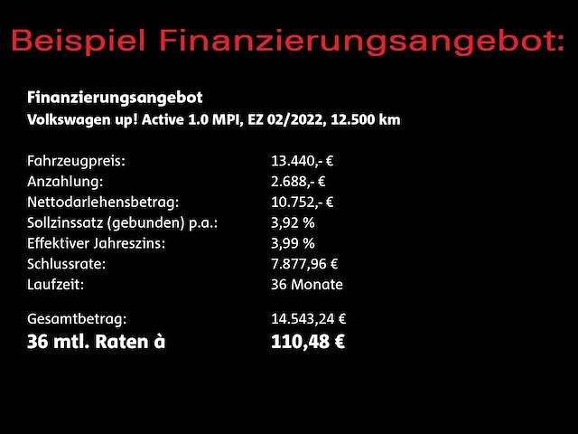 Gebraucht VW up! Active 65 PS (47 kW) 2022 Costa azul metallic Kleinwagen