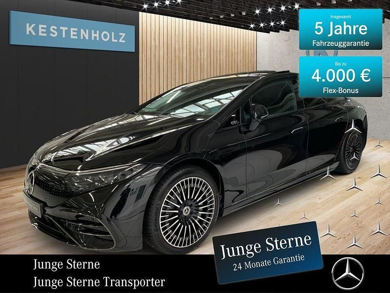 Metalliclack obsidianschwarz Gebraucht 2024 Mercedes EQS450+ AMG Limousine | 85.880 € - Bild 1/4