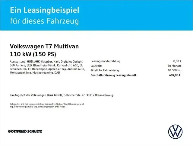 Gebraucht VW Multivan Life 150 PS (110 kW) 2025 Schwarz Van / Kleinbus