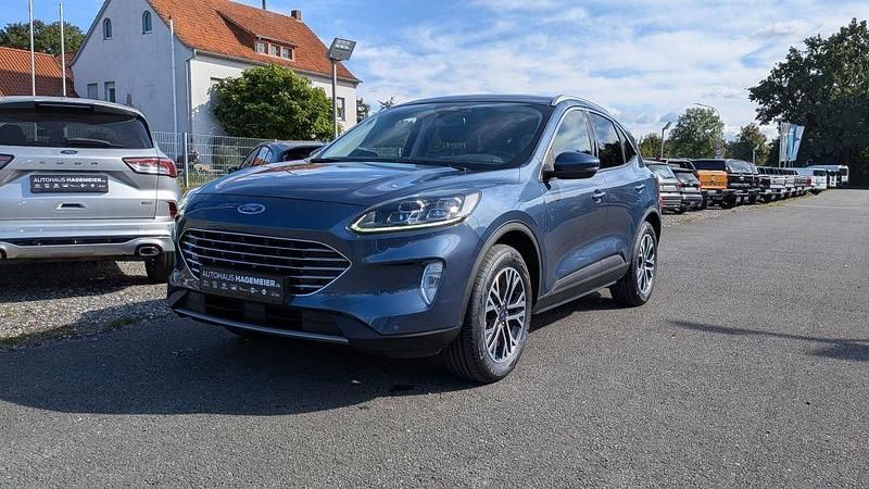 Chromablau metallic Gebraucht 2021 Ford Kuga Titanium X SUV | 23.450 € (Fairer Preis) - Bild 1/4