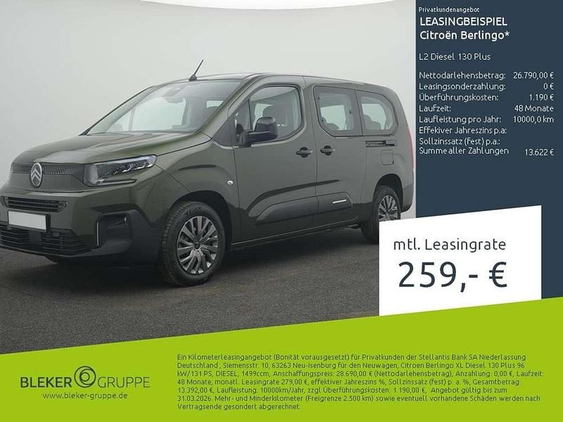 Neu Citroën Berlingo 131 PS (96 kW) 2025 Sirkkagrün (metalli Van / Kleinbus