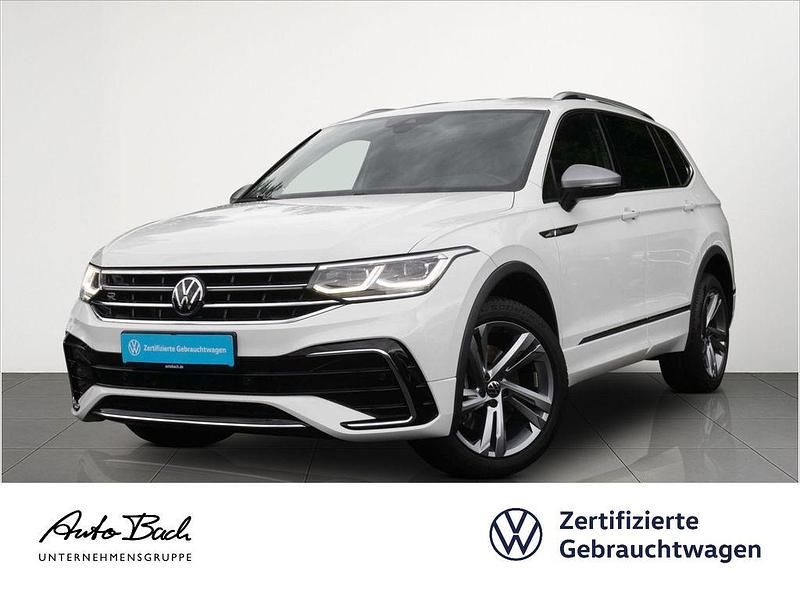 Weiß (pure white) Gebraucht 2022 VW Tiguan Allspace R-line SUV | 33.940 € (Guter Preis) - Bild 1/4