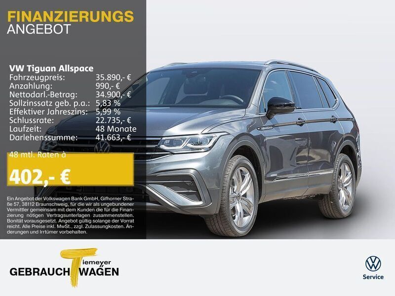 Grau Gebraucht 2023 VW Tiguan Allspace Move SUV | 34.840 € (Fairer Preis) - Bild 1/4