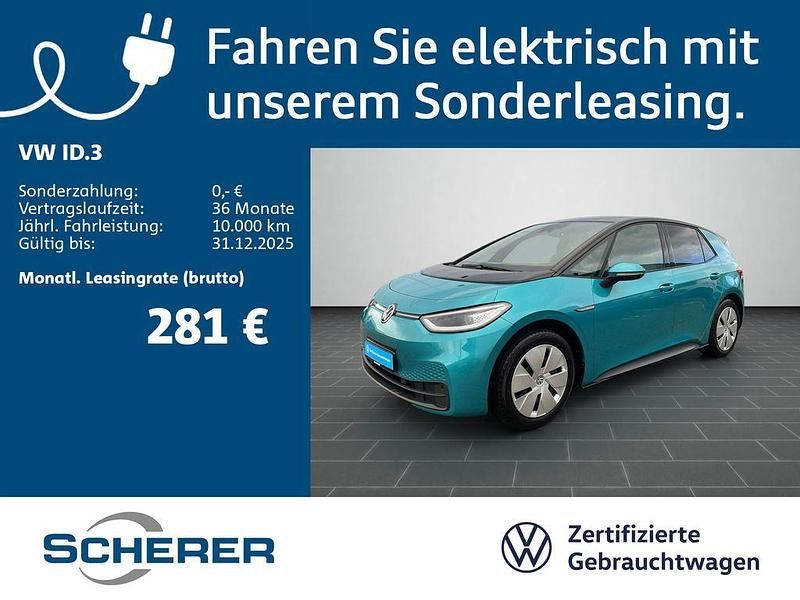 Makenatürkis metallic schwarz (metallic) Gebraucht 2022 VW ID.3 Pure Kleinwagen | 18.900 € (Fairer Preis) - Bild 1/4