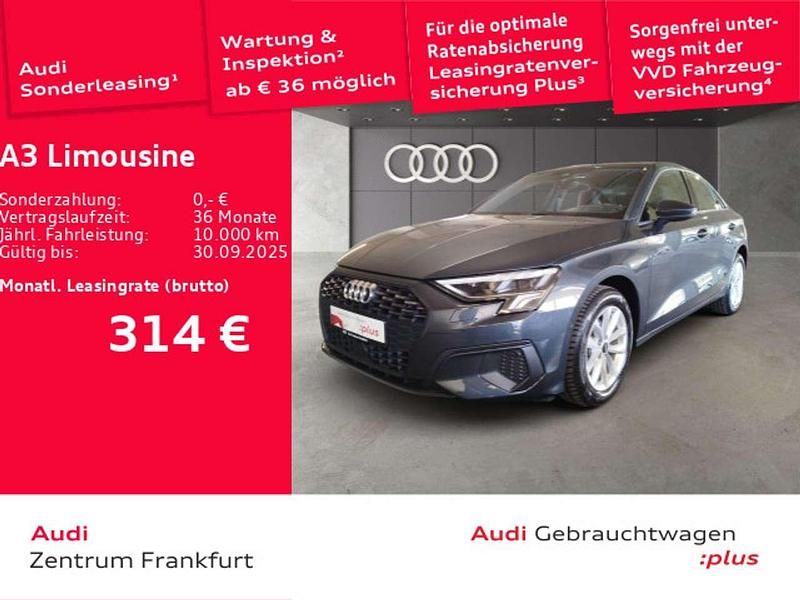 Manhattangrau metallic Gebraucht 2024 Audi A3 Basis Limousine | 30.450 € - Bild 1/3
