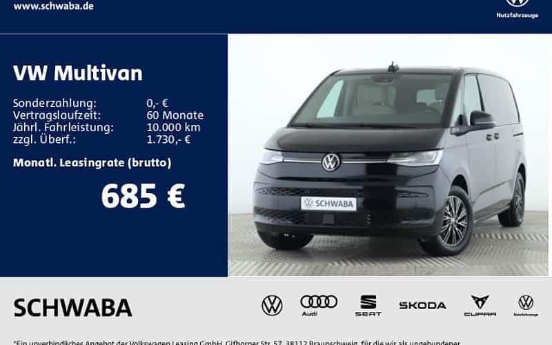 Schwarz Neu 2025 VW Multivan Goal Van | 63.930 € - Bild 1/4