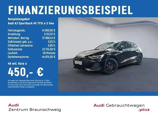 Usata Audi A3 Sportback e-tron Ambiente 272 CV (200 kW) 2026 Nero Utilitaria